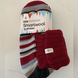 SmartWool XL Hudson Trail Merino Wool Pattern Slipper Tibetan Red Heather NWT